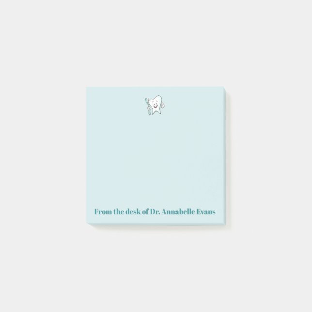Blue Tooth and Brush Post-it Notes (Front)