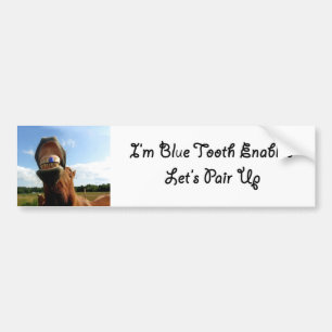 Blue Tooth Enabled Horse Bumper Sticker