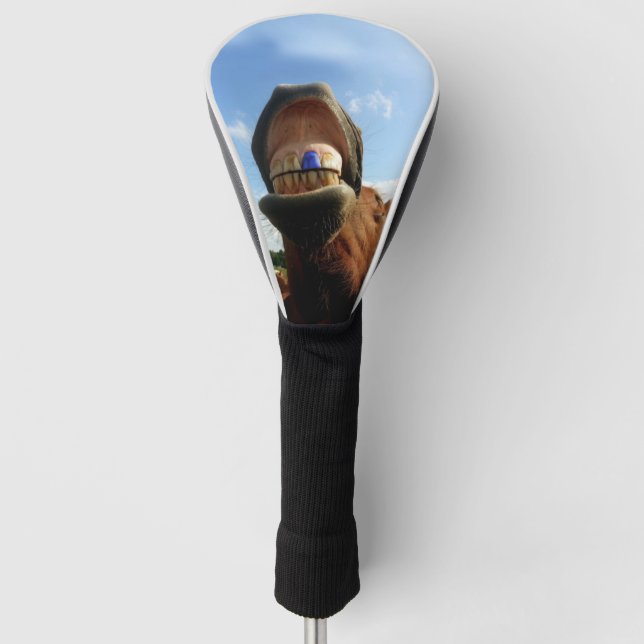 Blue Tooth Enabled Horse Golf Head Cover (Front)