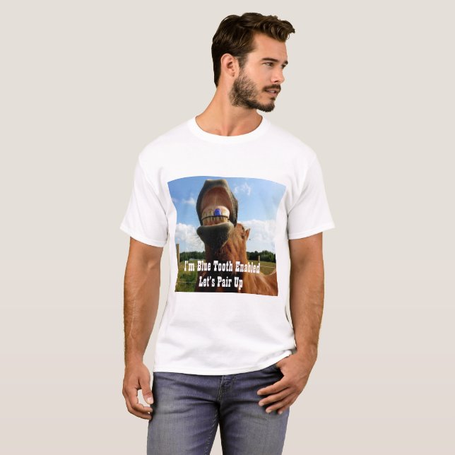Blue Tooth Enabled Horse T-Shirt (Front Full)
