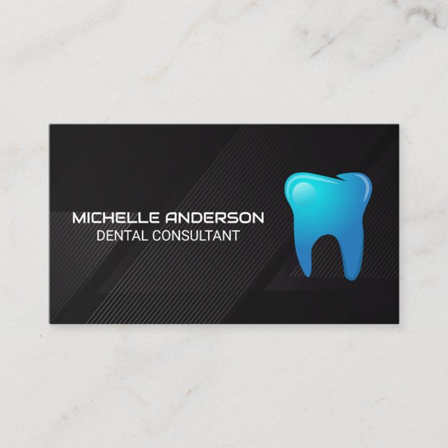 Blue Tooth Logo | Dental  Business Card (Front)
