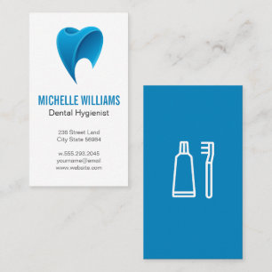 Blue Tooth Logo Dentistry Business Card