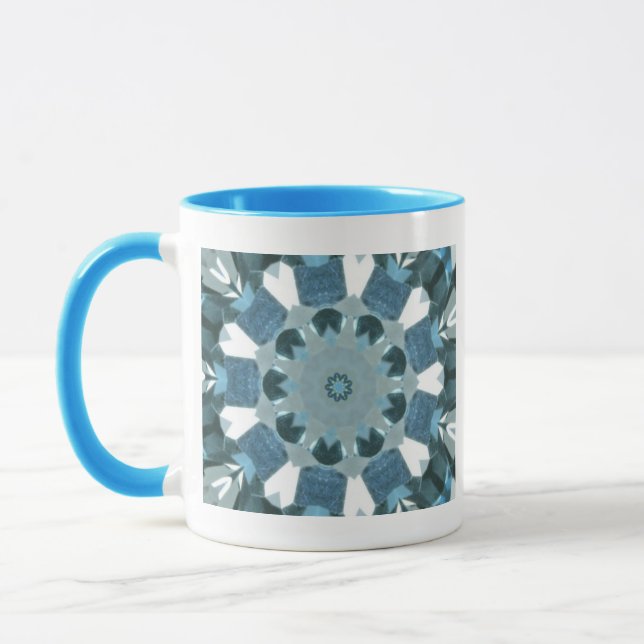 Blue Topaz Kaleidoscope Mug (Left)