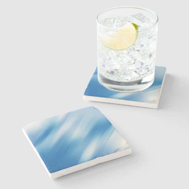 Blue topaz stone coaster (Side)