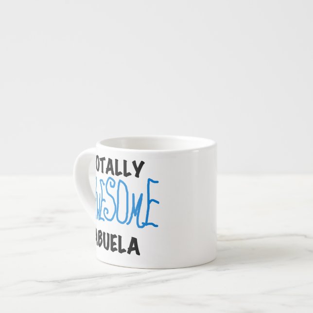 Blue Totally Awesome Abuela Gifts Espresso Cup (Front Left)
