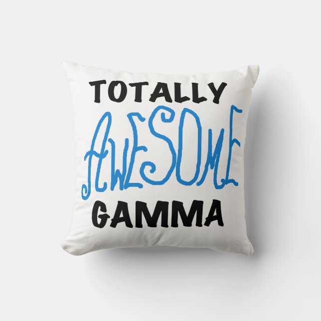 Blue Totally Awesome Gamma Gifts Cushion (Front)