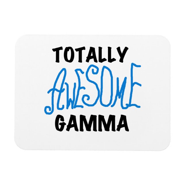 Blue Totally Awesome Gamma Gifts Magnet (Horizontal)