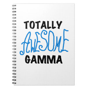 Blue Totally Awesome Gamma Gifts Spiral Notebook