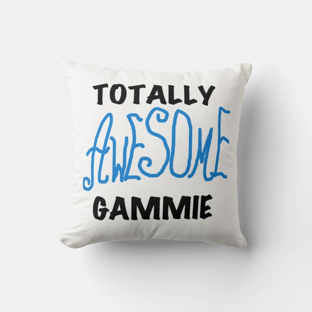 Blue Totally Awesome Gammie Gifts Cushion (Front)
