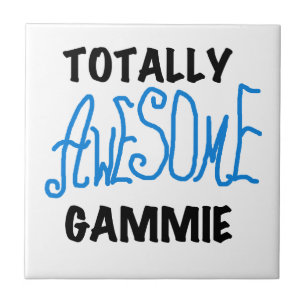 Blue Totally Awesome Gammie Gifts Tile
