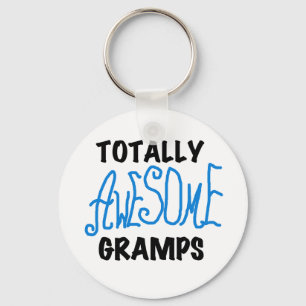 Blue Totally Awesome Gramps T-shirts and Gifts Key Ring