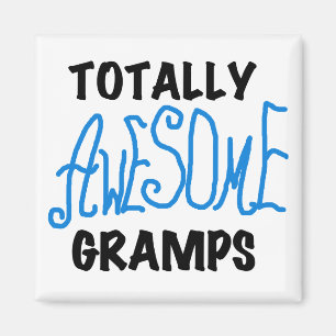 Blue Totally Awesome Gramps T-shirts and Gifts Magnet