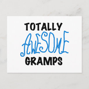 Blue Totally Awesome Gramps T-shirts and Gifts Postcard