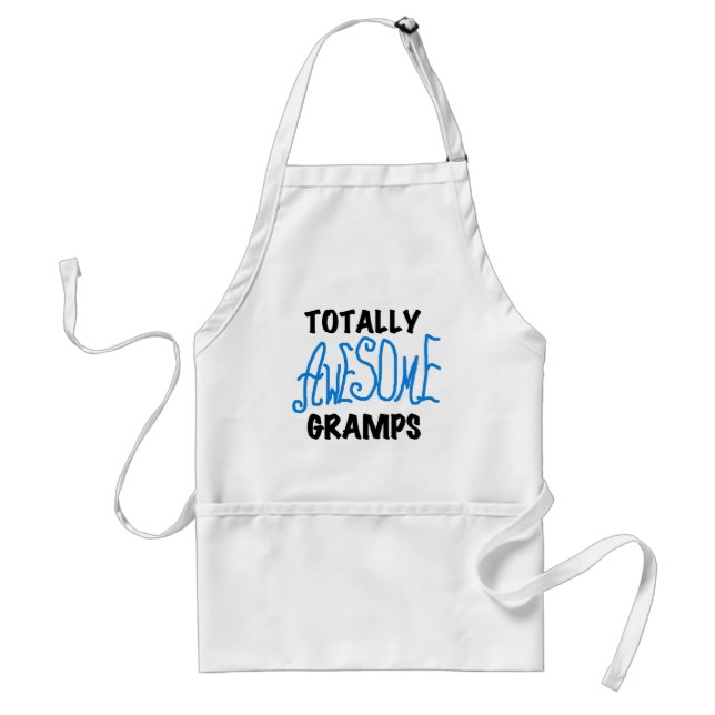 Blue Totally Awesome Gramps T-shirts and Gifts Standard Apron (Front)
