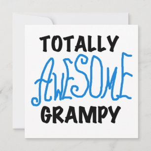 Blue Totally Awesome Grampy Tshirts and Gifts