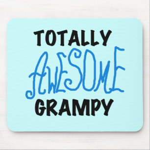 Blue Totally Awesome Grampy Tshirts and Gifts Mouse Pad