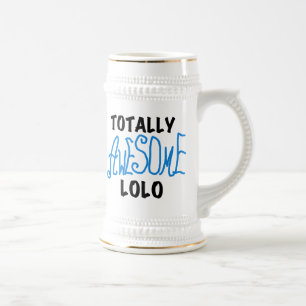 Blue Totally Awesome Lolo T-shirts and Gifts Beer Stein
