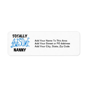 Blue Totally Awesome Nanny T-shirts and Gifts