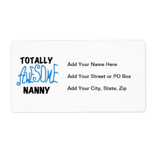 Blue Totally Awesome Nanny T-shirts and Gifts