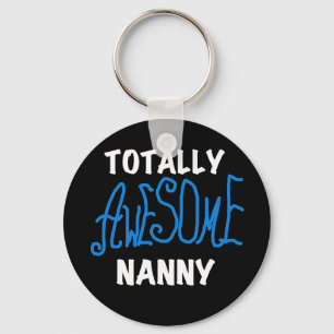 Blue Totally Awesome Nanny T-shirts and Gifts Key Ring