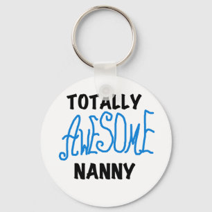 Blue Totally Awesome Nanny T-shirts and Gifts Key Ring