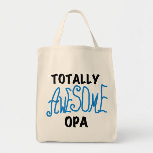 Blue Totally Awesome Opa T-shirts and Gifts Tote Bag