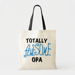 Blue Totally Awesome Opa T-shirts and Gifts Tote Bag