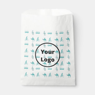 Blue tourism business pattern favour bags