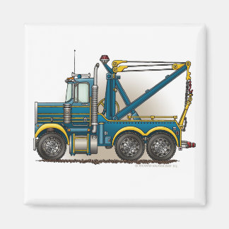 Blue Tow Truck Wrecker Magnets