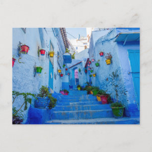 Blue town, Chefchauan Postcard