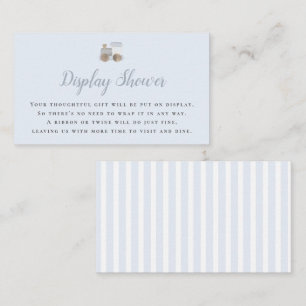 Blue Toy Train Display Shower Enclosure Card