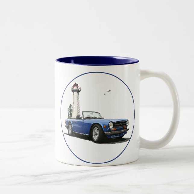 Blue TR6 Two-Tone Coffee Mug (Right)
