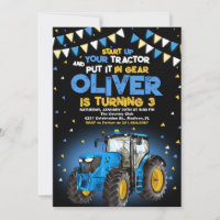 Blue Tractor 3rd Birthday Party