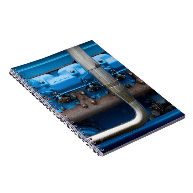 Blue Tractor Motor Notebook (Right Side)
