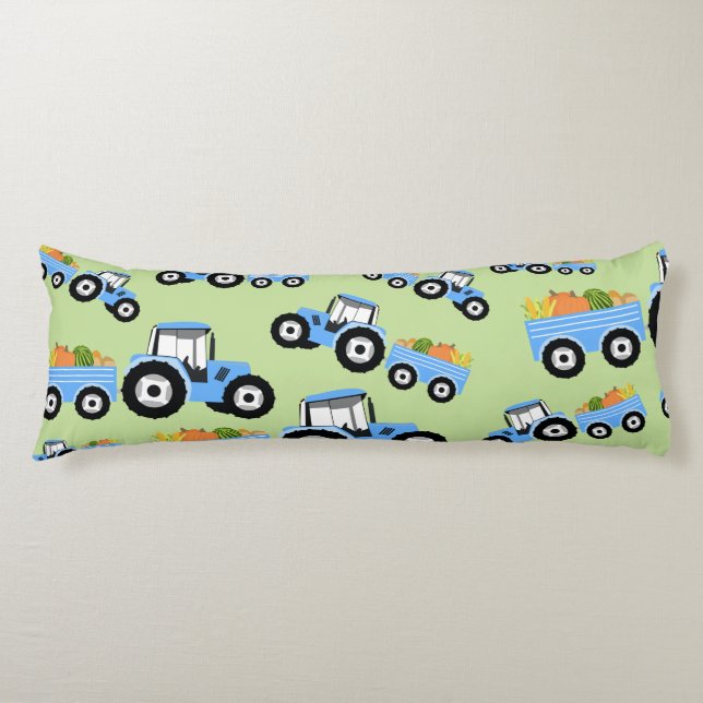Blue Tractor Truck Farm Produce Body Cushion (Front)