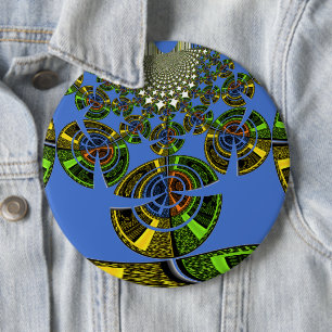 Blue tradition 6 cm round badge