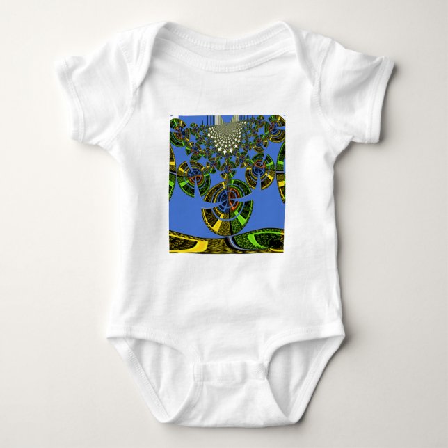 Blue tradition baby bodysuit (Front)