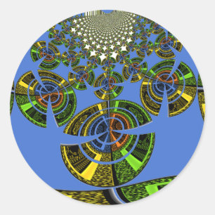 Blue tradition classic round sticker