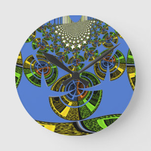 Blue tradition round clock