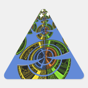 Blue tradition triangle sticker