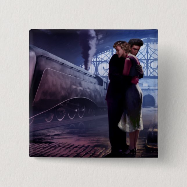 Blue Train 2 15 Cm Square Badge (Front)