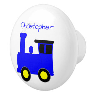 Blue Train Design Personalised Ceramic Knob