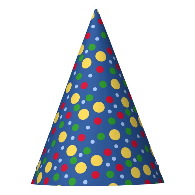 Blue Train Engine and Coal Car Birthday  Party Hat (Front)