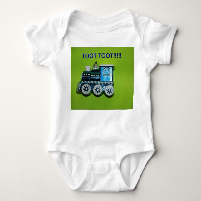 Blue Train, Infant Sleeper Creeper!!!! Baby Bodysuit (Front)