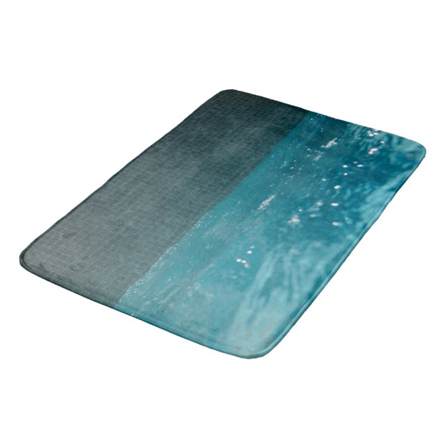 Blue Tranquility Pool Bliss 1 Bath Mat (Angled)