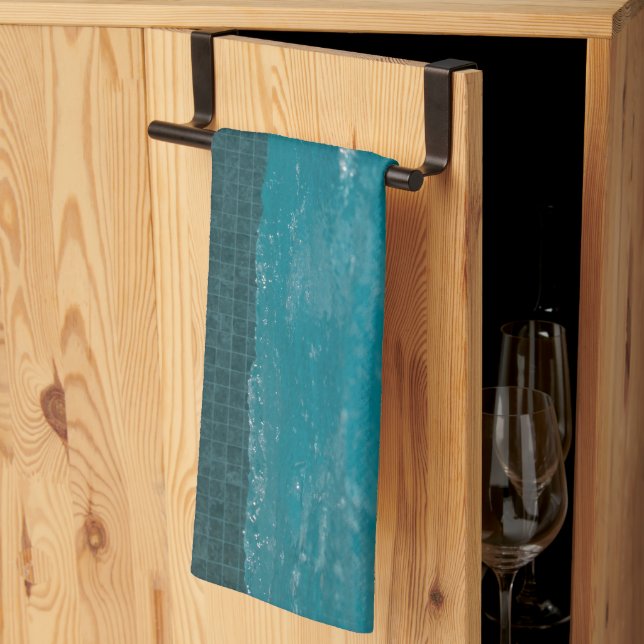 Blue Tranquility Pool Bliss 1 Tea Towel (Thirds Fold)