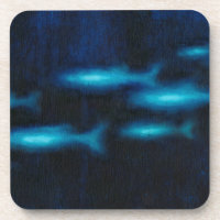 Blue Translucent Fish Silhouettes