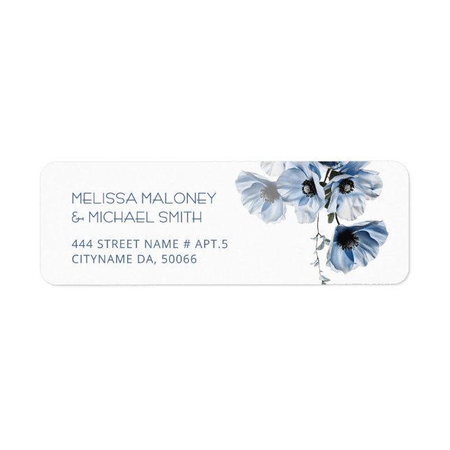 Blue Transparent Fine Art Flowers  (Front)