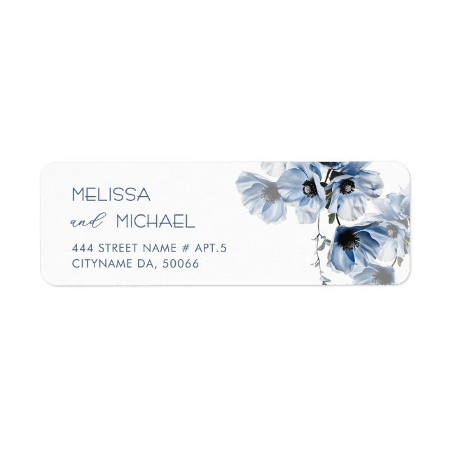 Blue Transparent Fine Art Flowers  (Front)