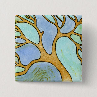 Blue Tree Art Button
